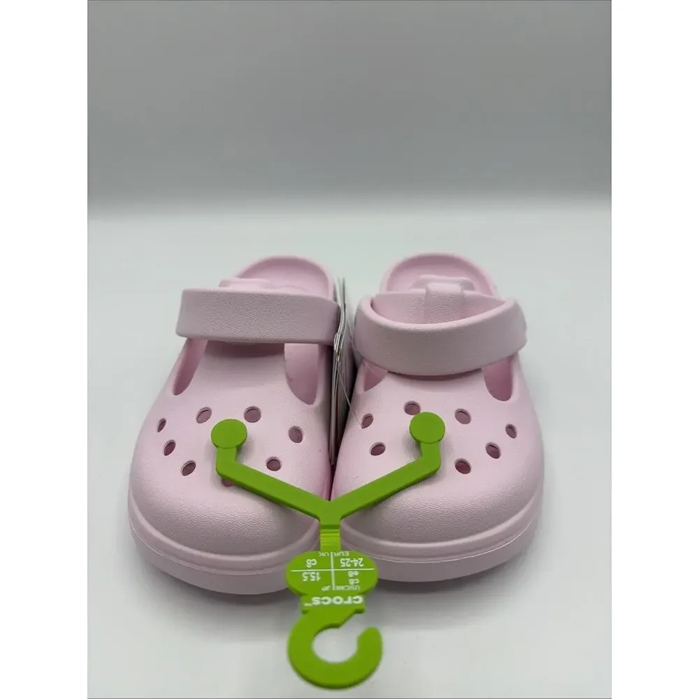 Crocs Classic Mary Jane Clog Light Pink Girl Kids Size C 8 EUR 25 NWT 210616-6ZW